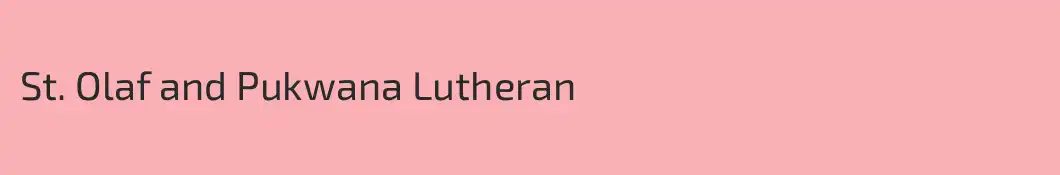St. Olaf and Pukwana Lutheran
